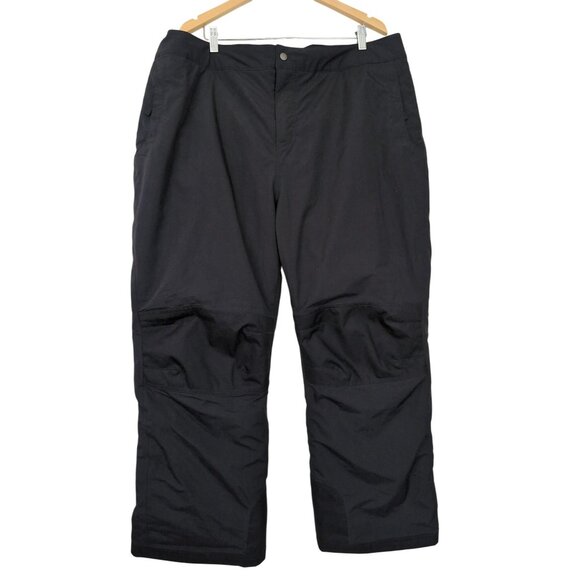 Lands End Snow Pants Womens 1X Black Waterproof Insulated Outdoor Ski Chore - Picture 1 of 16